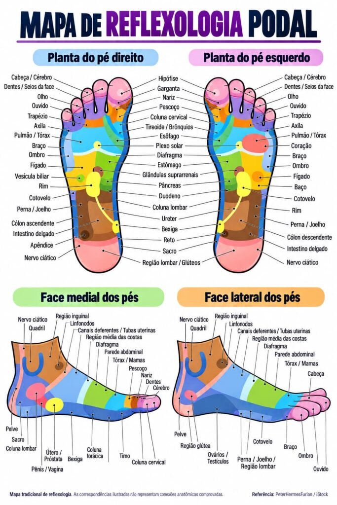 Mapa de Reflexologia Podal